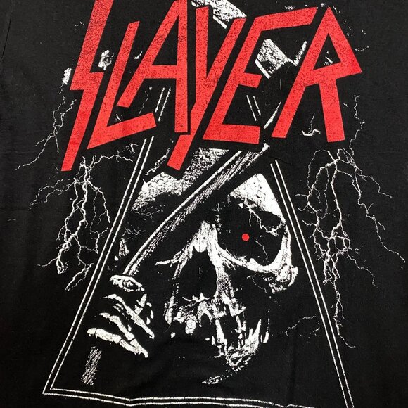 Slayer Logo Triangle Reaper Graphic Design T-Shirt Small - Picture 4 of 5